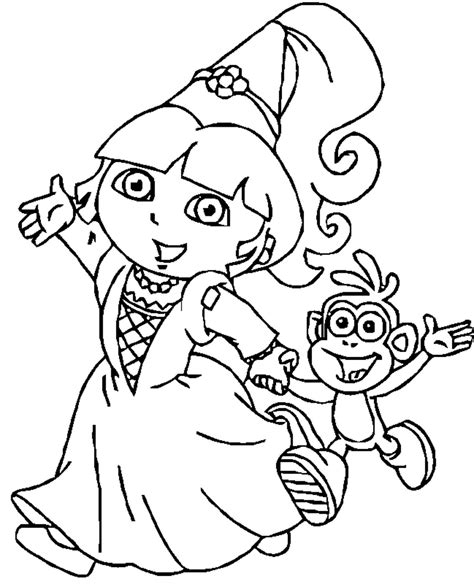 Coloriage Dora Princesse - PrimaNYC.com