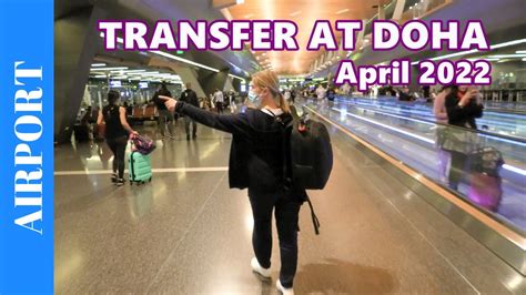 FLIGHT TRANSFER AT DOHA Airport (Hamad International Airport) - April 2022 walk to connection ...