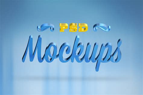 Realistic 3D Text Mockup – Free Design Resources