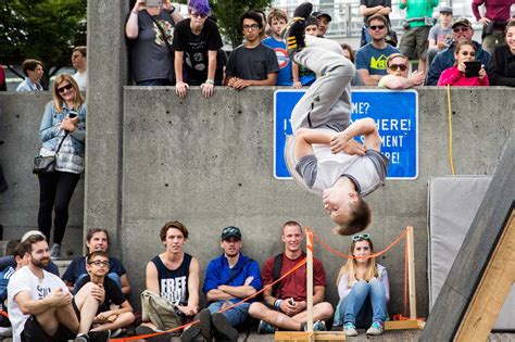 Parkour athletes compete at Waterfront Park