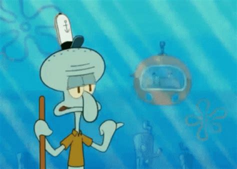 Spongebob Squidward GIF - Spongebob Squidward Hit - Discover & Share GIFs