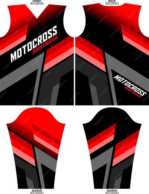 Premium Vector | Printready sublimation motocross long sleeve jersey design