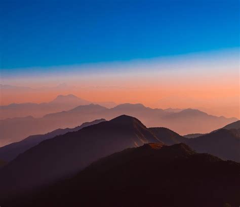 Beautiful sunrise with layers of hills and mountain , Nawalparasi ...