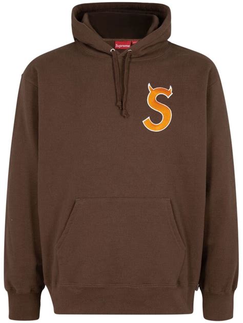 Supreme S Logo Hoodie | Brown | FARFETCH