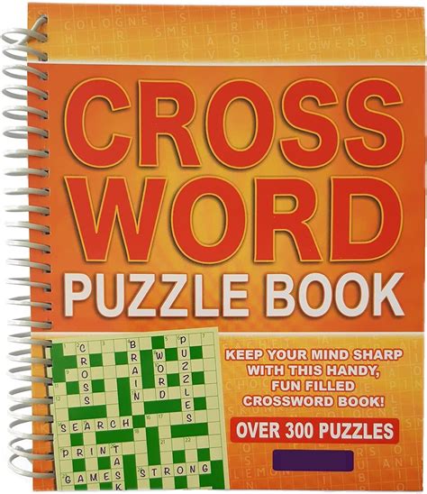 Giant 500 Cross Word Spiral Bound Brain Teaser Puzzle Book