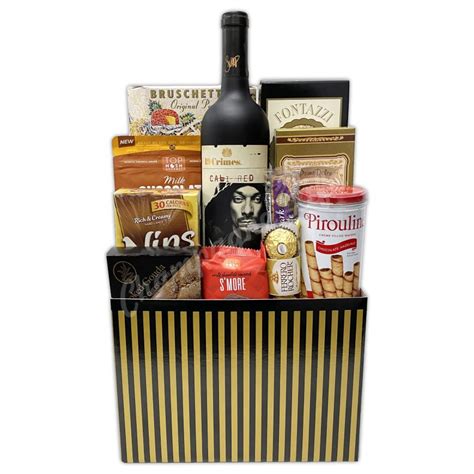 Wine and Snacks Gift Basket | Champagne Life Gifts