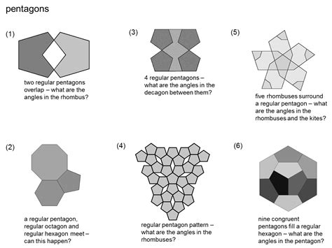 MEDIAN Don Steward mathematics teaching: pentagon angle compilation