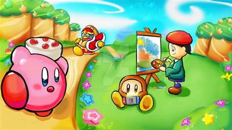 Kirby and his friends by Diegstr on DeviantArt