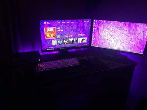 My black and purple gaming (soon to be streaming) setup is coming along nicely :) : r/gamingsetups