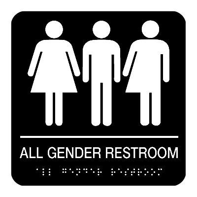 All Gender Restroom - Braille Restroom Signs | Seton