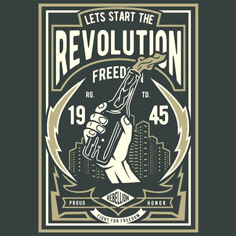 Lets start the revolution | Premium Vector