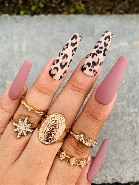 Cheetah Print Press On Nails Mauve Nails Any Shape and | Etsy in 2020 | Mauve nails, Coffin ...