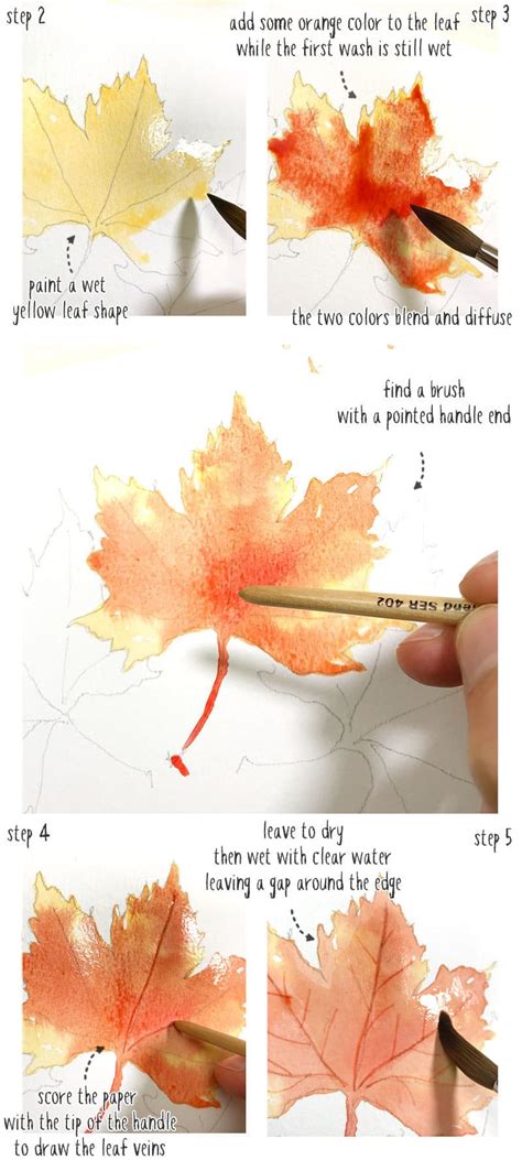 Watercolor Fall Leaves (How to paint Autumn Leaves the Easy Way ...