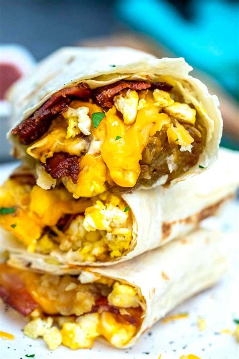 Bacon Egg and Cheese Breakfast Burrito | Recipe Cart