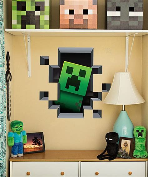 Look at this Minecraft Creature Wall Cling Set on #zulily today! | Minecraft bedroom, Minecraft ...