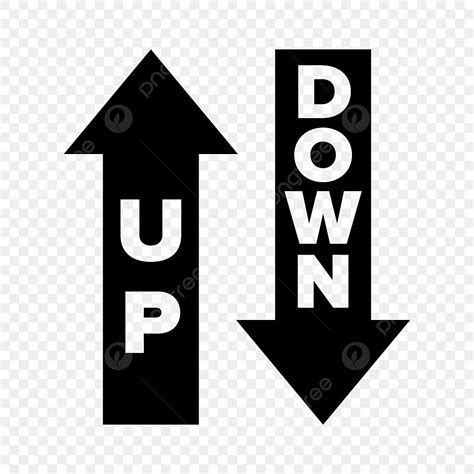 Up Down Arrow Vector PNG Images, Up And Down Arrow Sign, Up, Down ...