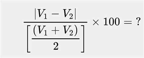 Percent Change Formula