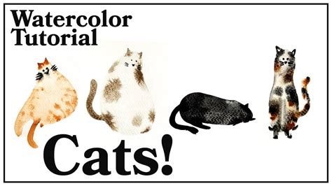 Watercolor Tutorial | How to Paint CATS for Beginners! - YouTube | Watercolour tutorials ...