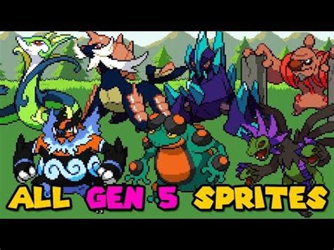 ALL GEN 5 POKEMON & SHINY POKEMON SPRITES - YouTube