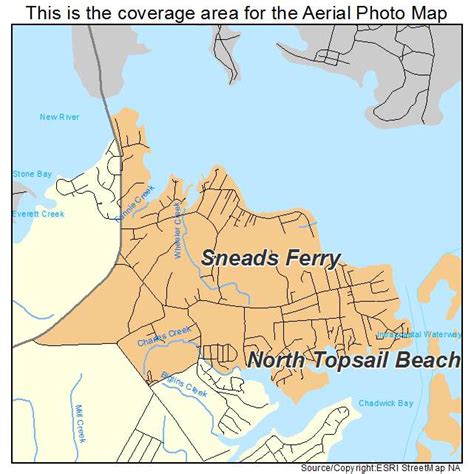 Aerial Photography Map of Sneads Ferry, NC North Carolina