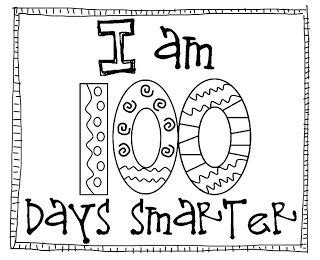 100 days smarter coloring page | 100th Day of School | 100 days of ...