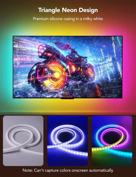 Govee TV LED Backlight, RGBIC LED Strip DeamView for 55-65inch Alexa a ...