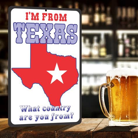 ATX CUSTOM SIGNS Funny Texas Sign - I'm From Texas, What Country Are ...