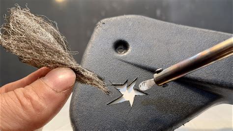 Plastic Welding Method with steel wool. Easy way to repair broken ...