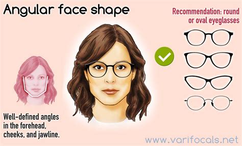 Glasses frames for an angular face shape (female)