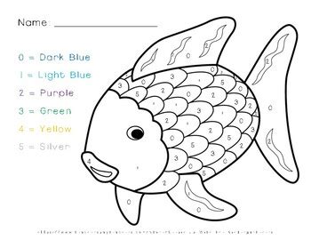 Rainbow Fish - Color by Number by Keepin up with the Kindergarteners