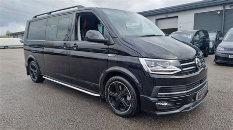 vw transporter t6 sportline dsg lwb modified Lowered alloys splitter sidebars spoiler leather ...