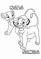 Simba Nala Mufasa Roi Sarabi Kiara Kovu Coloriage Boyama Animation  sketch template