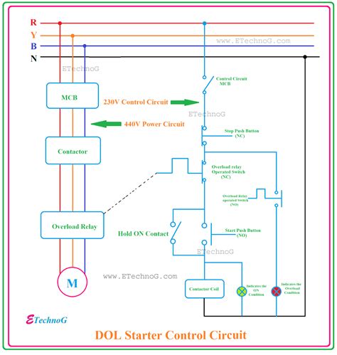 Single Phase Dol Starter Wiring Single Phase Motor Starter C