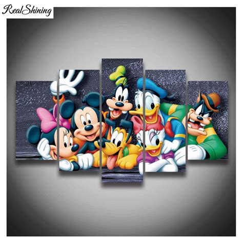 REALSHINING 5 Pieces 3D Full Square DIY Diamond Painting - Wholesalers Dropship