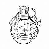 Grenade Drawing Pineapple Vector Outline Coloring Use Clipart Grenades  sketch template