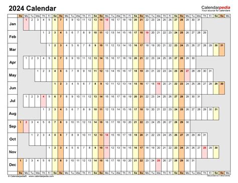 Landscape 2024 Calendar Printable Pdf - December 2024 Calendar