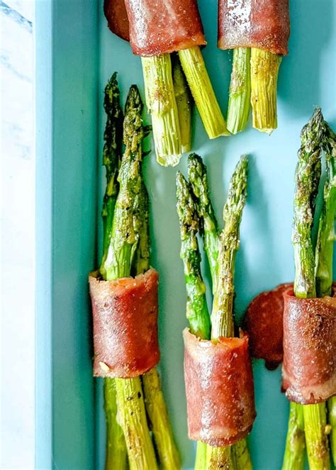 Turkey Bacon Wrapped Asparagus - Two Cloves Kitchen