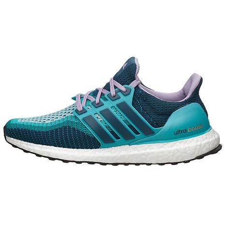 adidas Ultra Boost Women's Shoes Green/Mineral/Purp 360° View | Running Warehouse