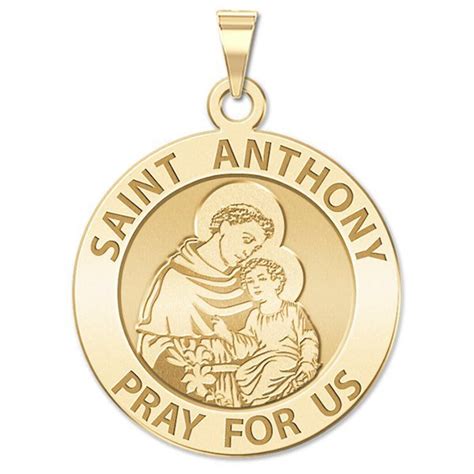 14K Yellow Gold "EXCLUSIVE" Saint Anthony Religious Medal - 430PG65720