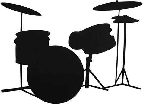 Silhouette Clipart Drum - Drum Set Clipart Silhouette - Png Download ...