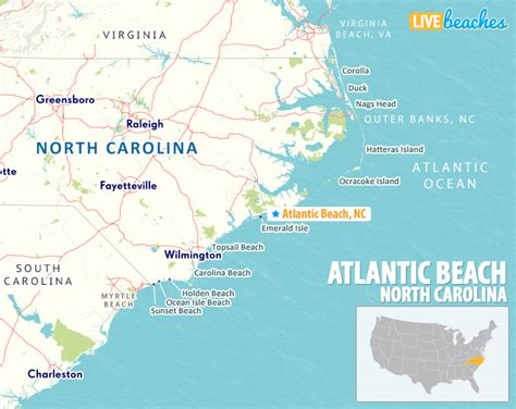 Map of Atlantic Beach, North Carolina - Live Beaches