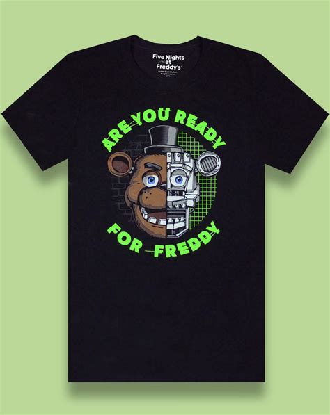 Five Nights at Freddy's FNAF Are you Ready for Freddy Boy's Black T-shirt | eBay