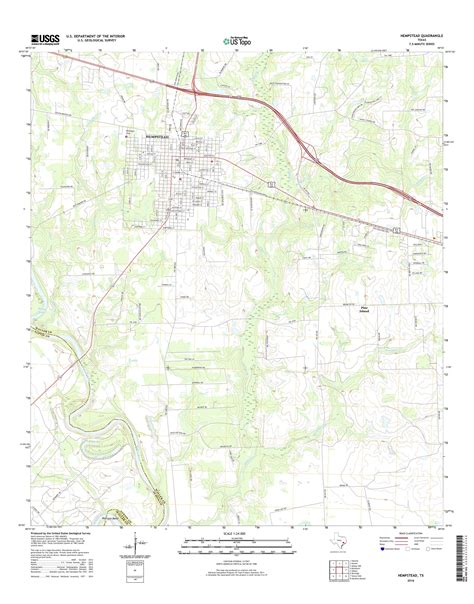 MyTopo Hempstead, Texas USGS Quad Topo Map