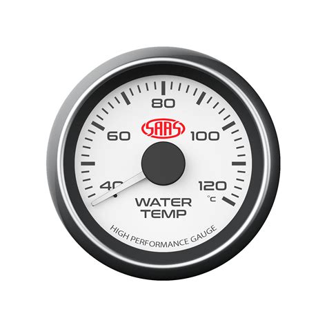 SAAS 40-120 Degrees Water Temperature Temp Gauge White Dial Face 52mm | Autobox