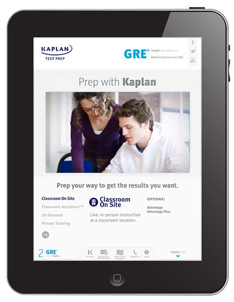 Kaplan Test Prep Course Catalogue App on Behance