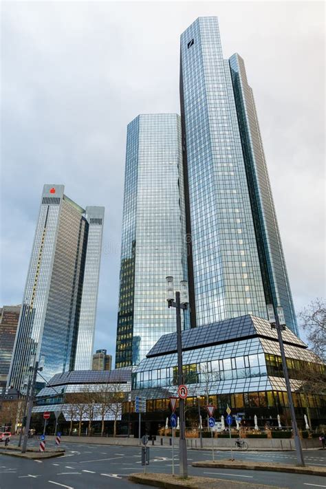 Deutsche Bank Twin Towers in Frankfurt am Main, Germany Editorial Stock Photo - Image of ...