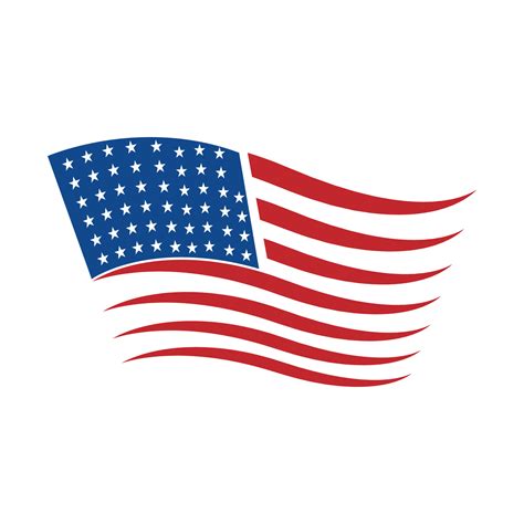 American flag logo concept design 24126932 Vector Art at Vecteezy