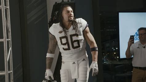 Roman Reigns Unveils Georgia Tech Football Uniform - YouTube