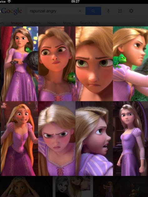 Rapunzel angry. She still looks beautiful when she's angry :)