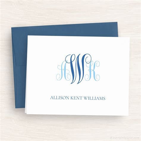 Personalized Monogram Stationery Classic Monogram - Etsy